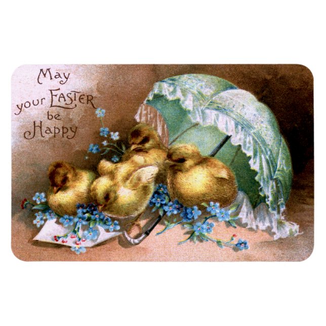 Entzückende Osterküken Magnet (Horizontal)