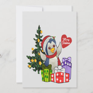 Entzückende Pinguin-Weihnachtskarte Feiertagskarte