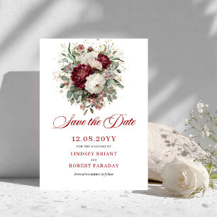Entzückende Rosé-Burgunder-Gold Save The Date
