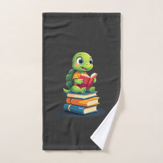 Entzückende Schildkröte liest Bücher (1) Handtuch