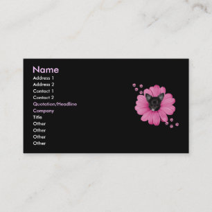 Entzückende schlaue Himmelchihuahua-Rosa-Blume Visitenkarte