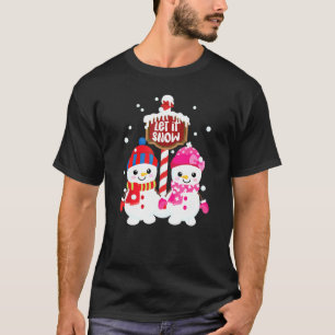 Entzückende Schneemänner Lass es schneien Grafik T-Shirt