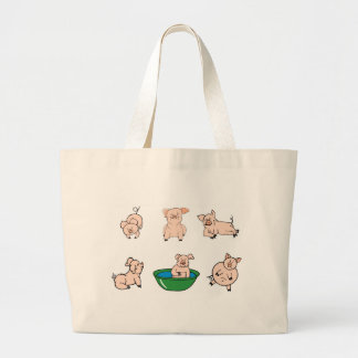 Entzückende Schwein-Liebhaber-Tasche Jumbo Stoffbeutel