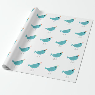 Entzückende skurrile Vogel-Natur-Kunst Geschenkpapier