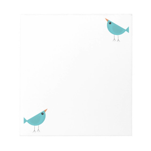 Entzückende skurrile Vogel-Natur-Kunst Notizblock (Vorderseite)