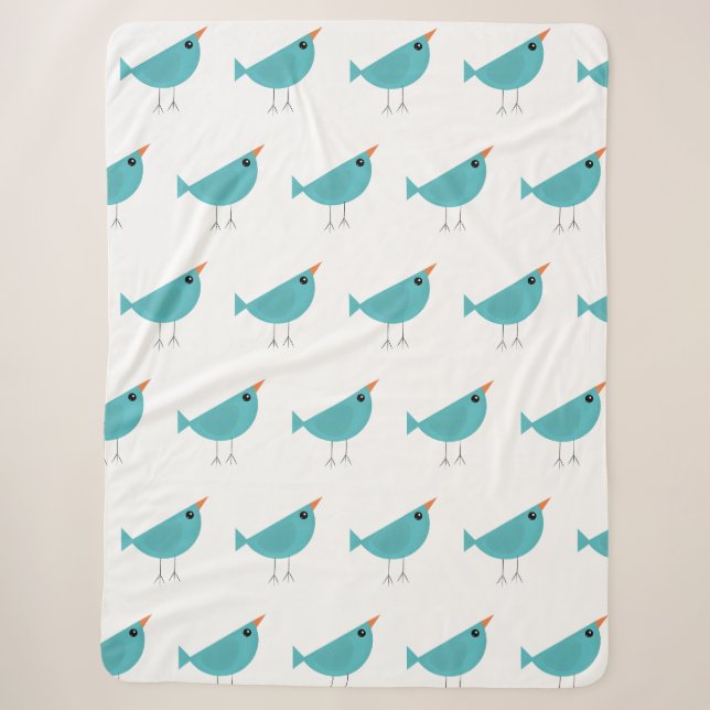 Entzückende skurrile Vogel-Natur-Kunst Sherpadecke (Vorderseite)