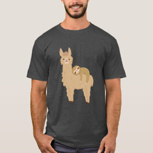 Entzückende Trägheit, die auf einem Lama schläf T-Shirt