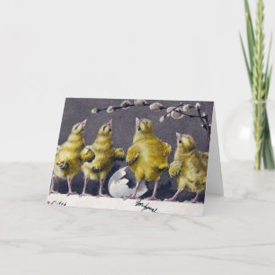 Entzückende vintage Ostern Küken Feiertagskarte