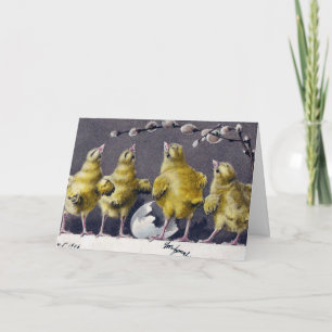 Entzückende vintage Ostern Küken Feiertagskarte
