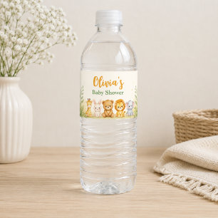 Entzückende Waldtiere Für Kleine Wilde Babyparty Wasserflaschenetikett