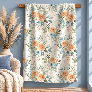 Entzückende Wildblumen Pastellrosa Wurfdecke A Sherpadecke