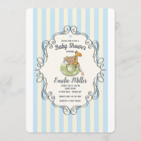 Entzückende willkommene blaue Einladung