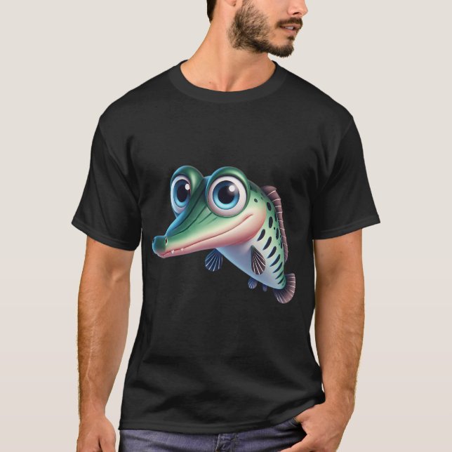 Entzückender Alligatorhecht-Fisch T-Shirt (Vorderseite)