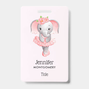 Entzückender Ballerina-Elefant En Pointe Ausweis
