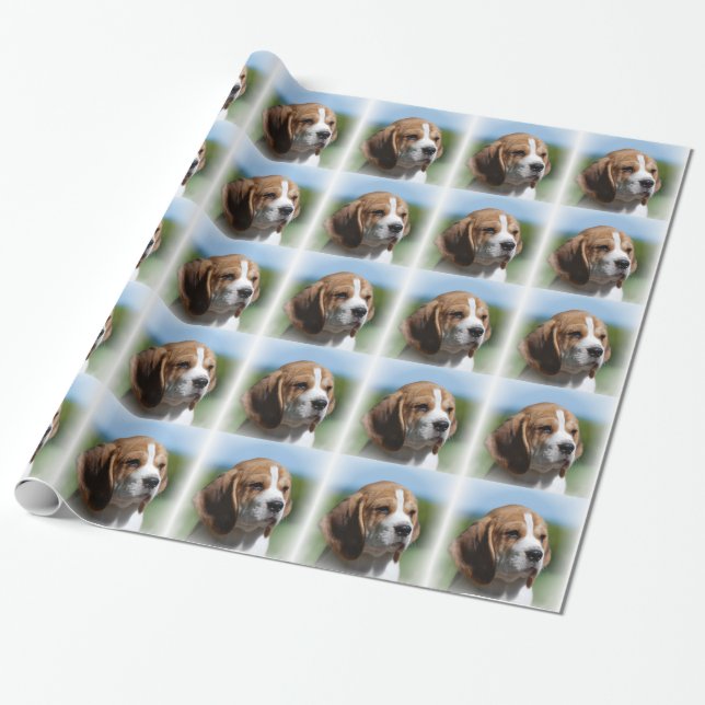 Entzückender Beagle-Hund Geschenkpapier (Ungerollt)