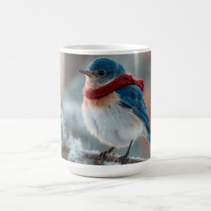 Entzückender Blaumeise mit Schal Kaffeetasse