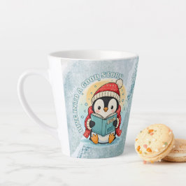 Entzückender Buch-Pinguin-Cozy-Latte-Kaffeebecher Milchtasse
