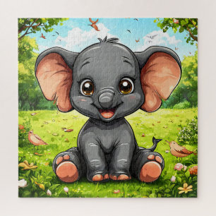 Entzückender Cartoon-Elefant Puzzle