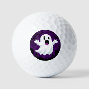 Entzückender Cartoon-Geist in gruseliger Halloween Golfball
