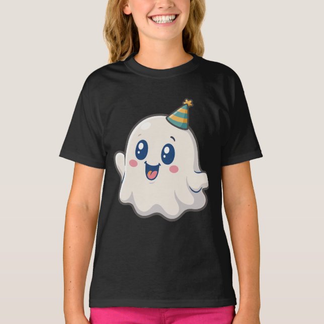 Entzückender Cartoon-Geist T-Shirt (Vorderseite)