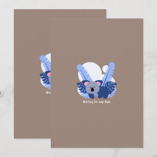 Entzückender Charakter Tier Charakter Koala Kunst Einladung