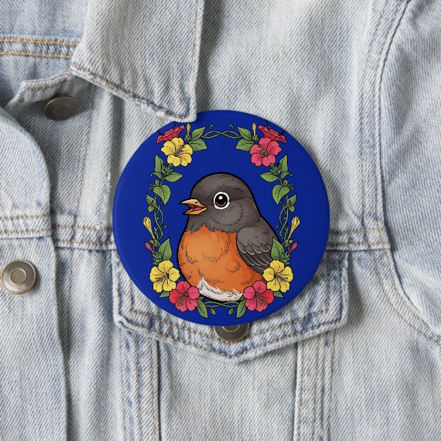 Entzückender Connecticut-Vogel mit Mirabilis Button (Beispiel)