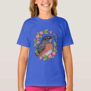 Entzückender Connecticut-Vogel mit Mirabilis T-Shirt