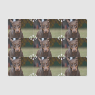 Entzückender DobermannPinscher Seidenpapier