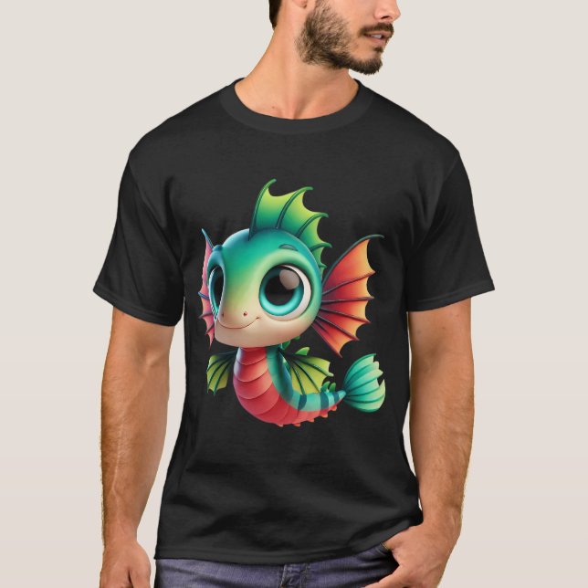 Entzückender Drachenfisch T-Shirt (Vorderseite)