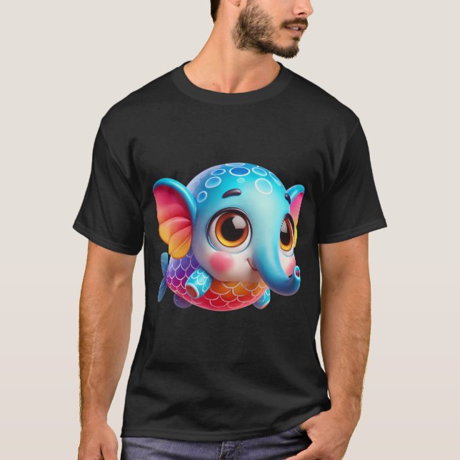 Entzückender Elefantenfisch T-Shirt (Vorderseite)