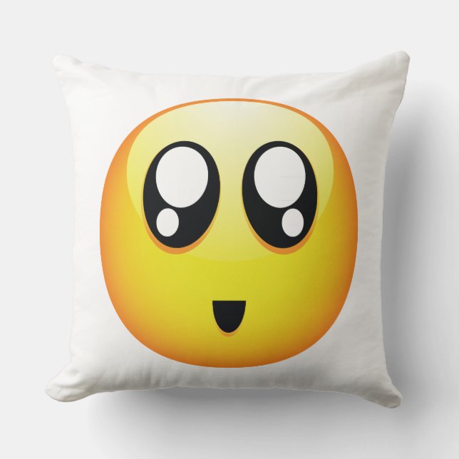 Entzückender Emoticon Kissen (Vorderseite)