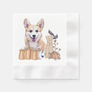 Entzückender ErntedankCorgi Serviette