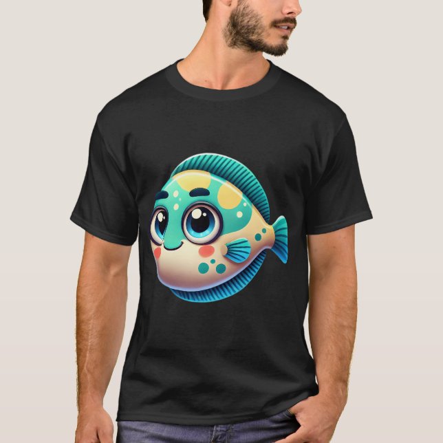 Entzückender Flunderfisch T-Shirt (Vorderseite)