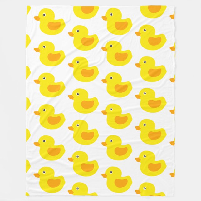Entzückender gelber Gummi duckt Duckies Fleecedecke (Vorderseite)