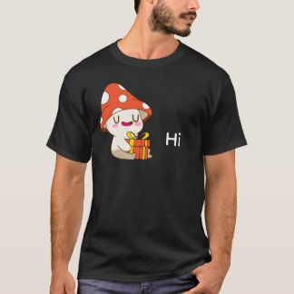 Entzückender glücklicher Pilz mit Geschenk – Cute T-Shirt