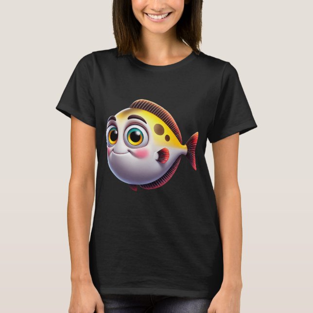 Entzückender Heilbutt Fisch T-Shirt (Vorderseite)