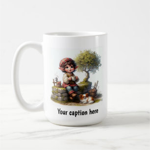 Entzückender junger Munchkin in Vintage-Kleidung Kaffeetasse