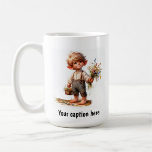 Entzückender junger Munchkin in Vintage-Kleidung Kaffeetasse
