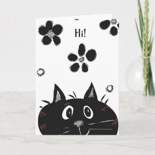 Entzückender Katzen-flüchtiger Blick eine Karte