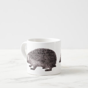 Entzückender kleiner Igel Hedgie vom antiken Druck Espressotasse