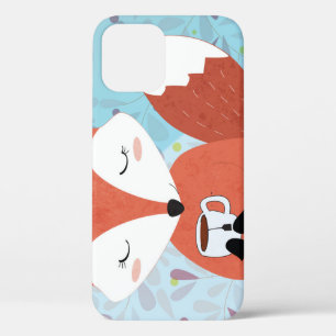 Entzückender Lady Fuchs Blatt Hintergrund Case-Mate iPhone Hülle