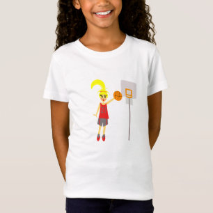 Entzückender Mädchen-Basketball-T - Shirt