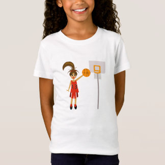 Entzückender Mädchen-Basketball-T - Shirt
