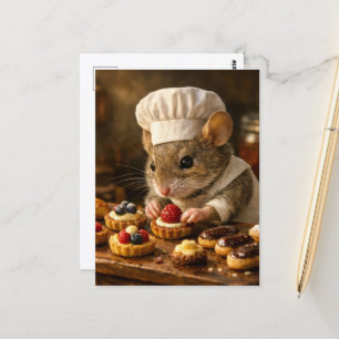 Entzückender Maus-Gebäckkoch Postkarte