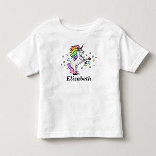 Entzückender Name, Regenbogen und Einhorn Kleinkind T-shirt