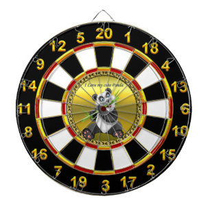 Entzückender niedlicher Pandabär, der Dartscheibe