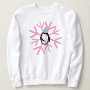 Entzückender Pinguin-Schneeflocken-Weihnachten Win Sweatshirt