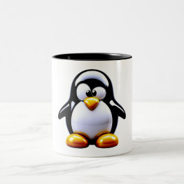 Entzückender Pinguin Zweifarbige Tasse