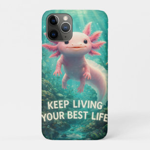 Entzückender Rosa Axolotl mit motivierendem "Beste Case-Mate iPhone Hülle
