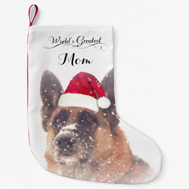 Entzückender Schäferhund-WeihnachtsStrumpf Kleiner Weihnachtsstrumpf (Vorderseite)